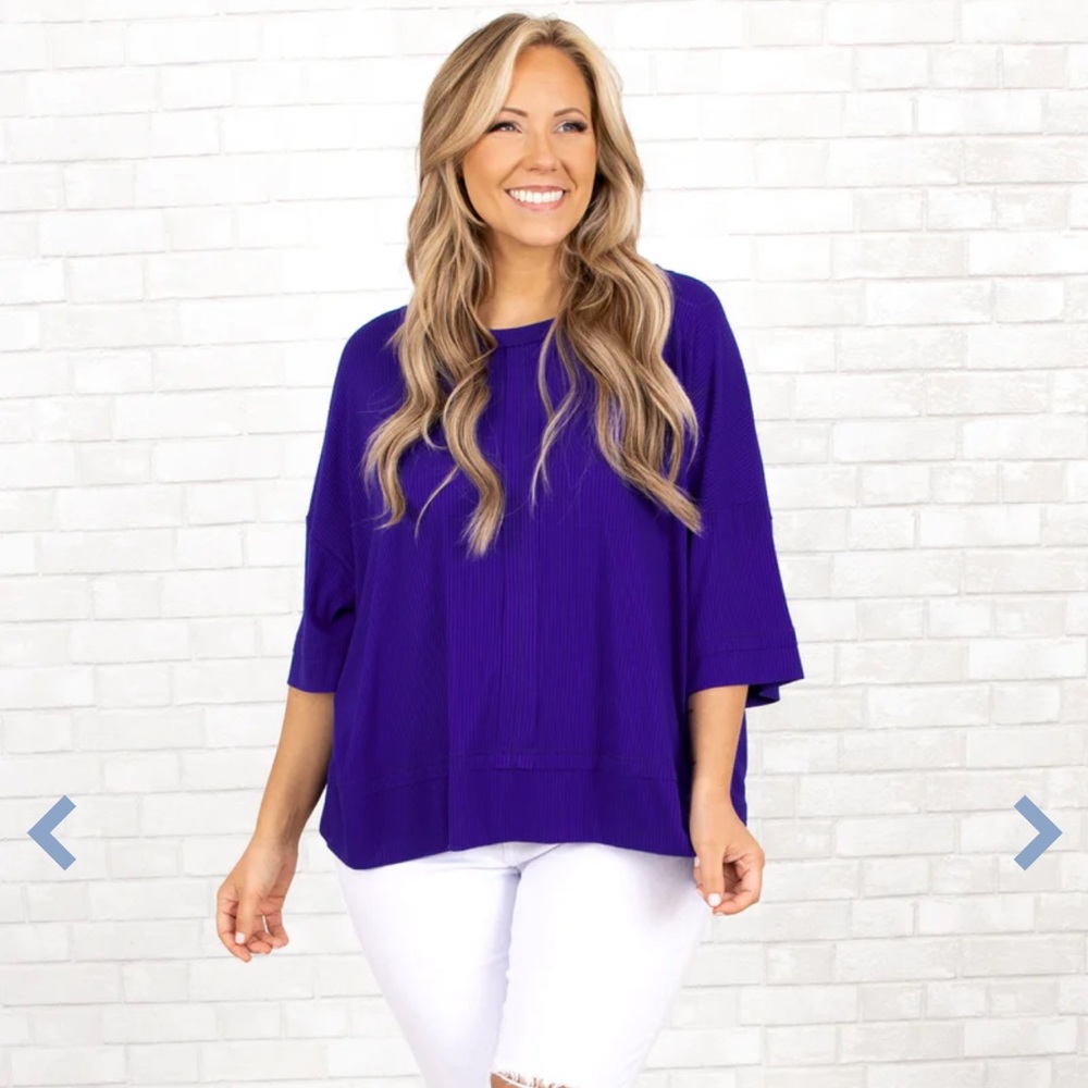 Blue Chic Soul 3/4 sleeve top